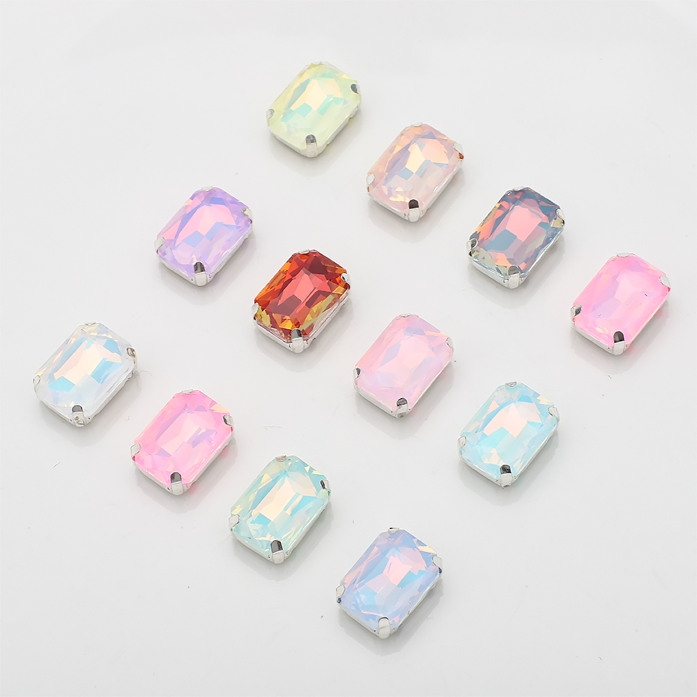 Sew On Rhinestone - 10 Pcs 10x14mm Sew On Rhinestone