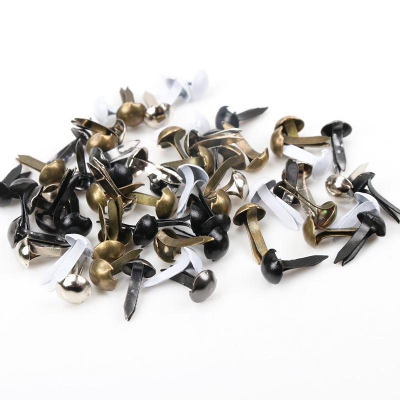 Embellishments For Scrapbooking - 100pcs Mixed Round Metal Brad Studs