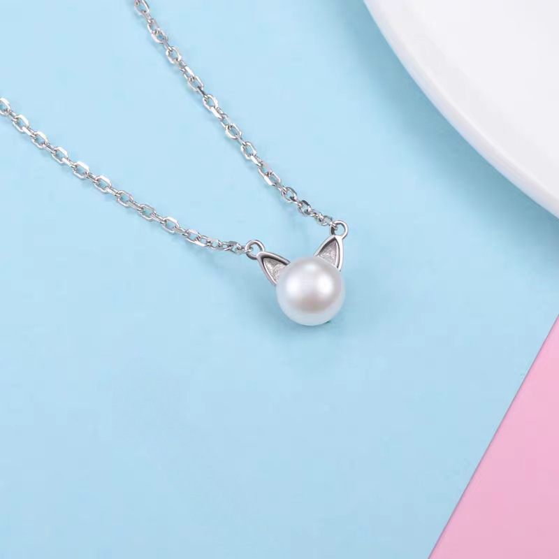 Pearl Trim Chain - Fashion 925 Sterling Silver Jewelry Temperament