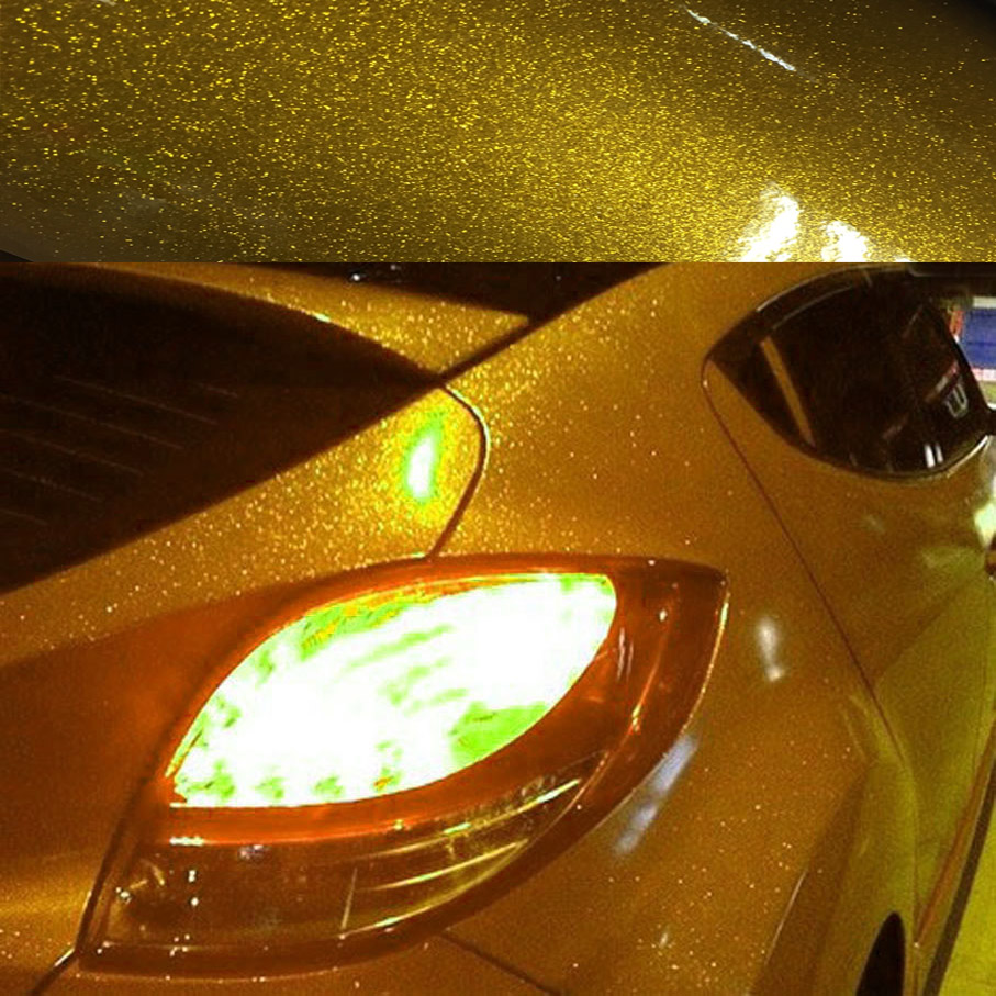 Glitter Vinyl Roll - 12/30/50/58CMX100CM/LOT Gold High Glossy Glitter Diamond