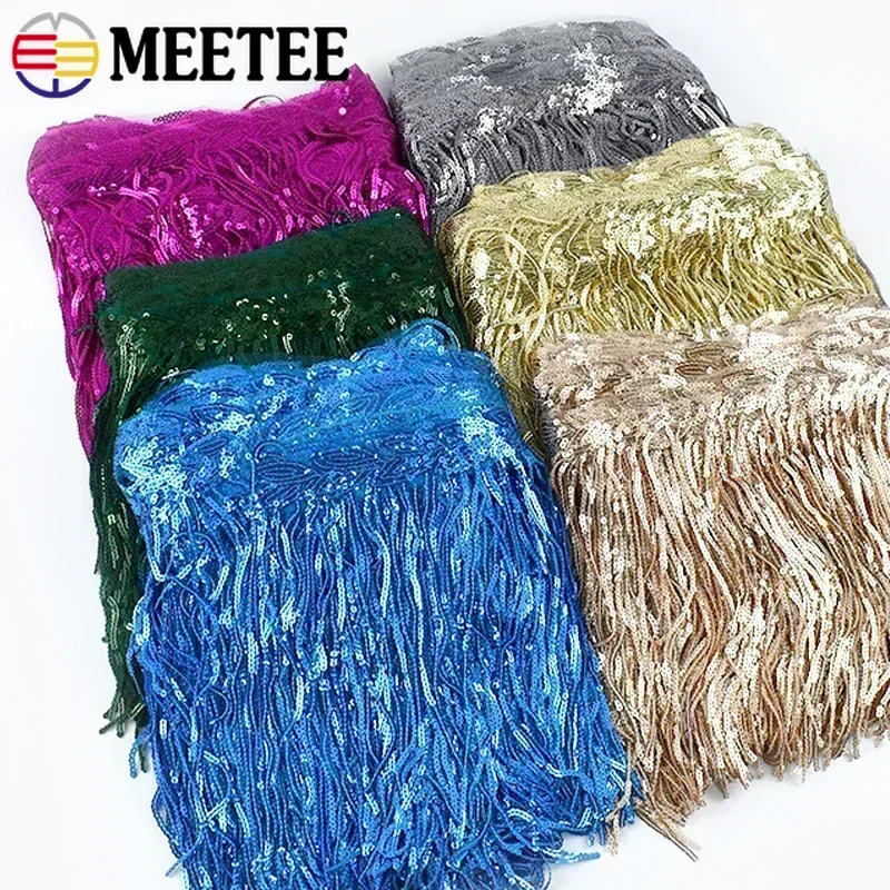 3/5Yards 20cm Sequin Tassel Fr - Fringe Ribbon Sewing 评论和价格