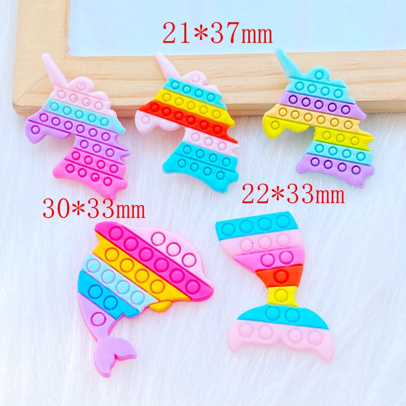 20Pcs New Cute Fishtail Unicor - Embellishment Glue Craft 评论和价格