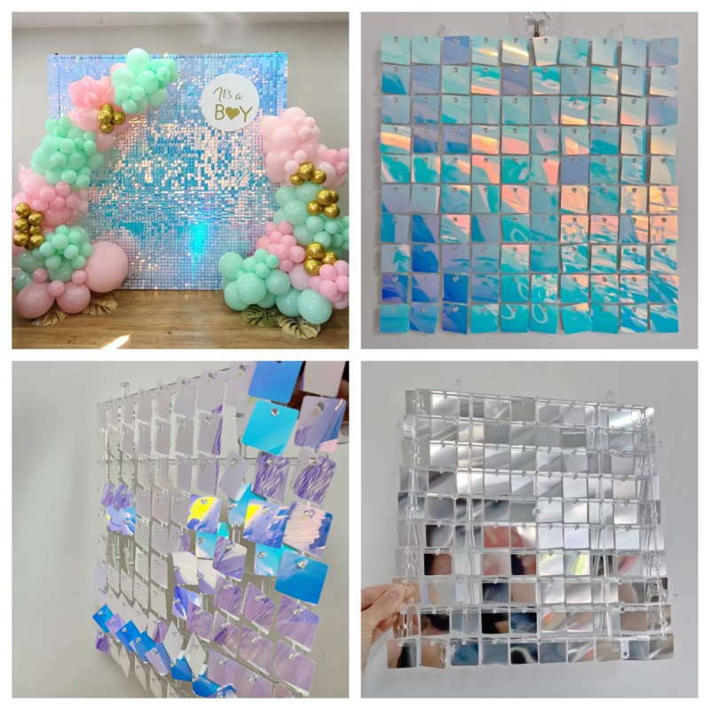 18 Pcs Sequin Panel Background - Sequin Fabric Panel 评论和价格
