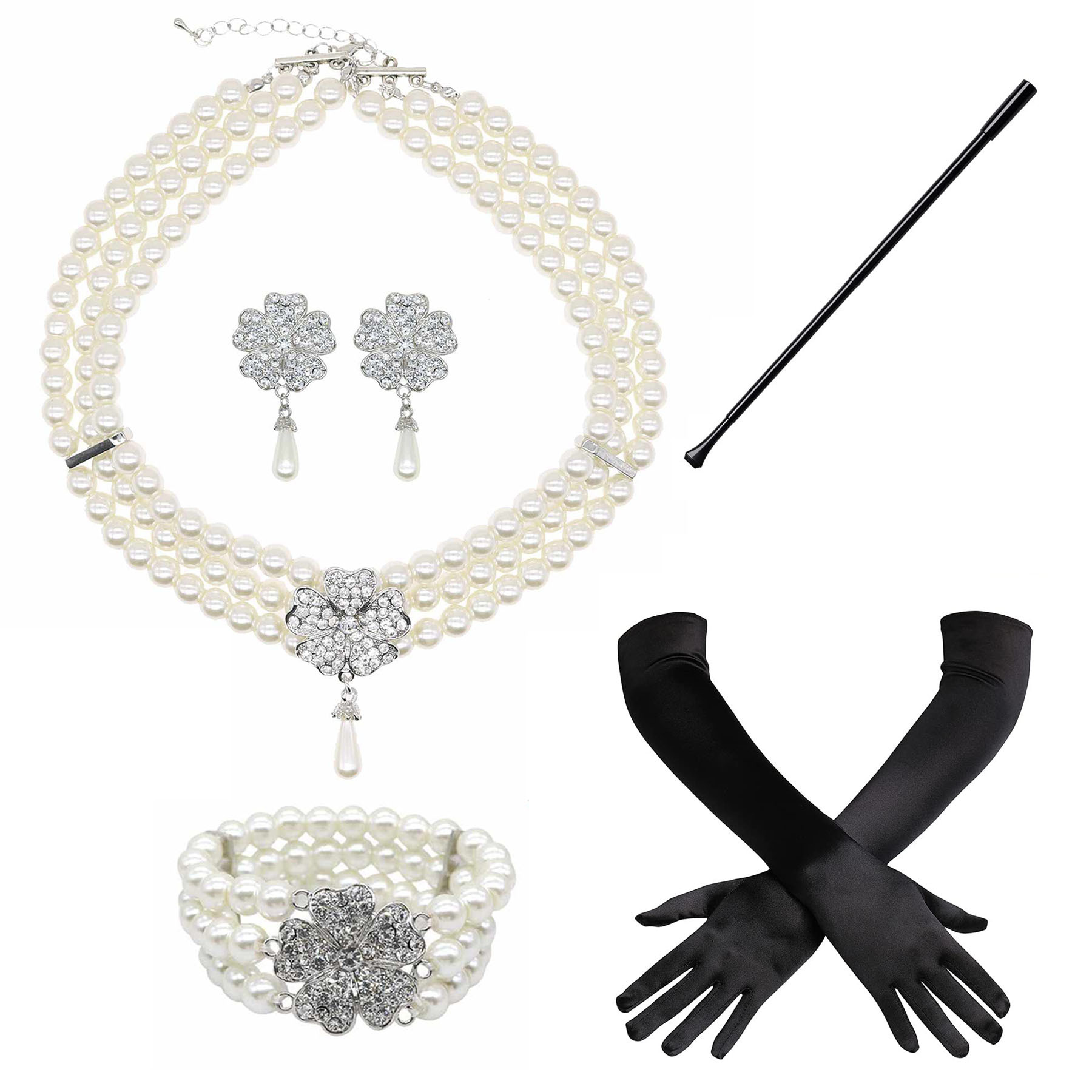 1920s1950s Imitation Pearl Nec - Pearl Trim Chain 评论和价格
