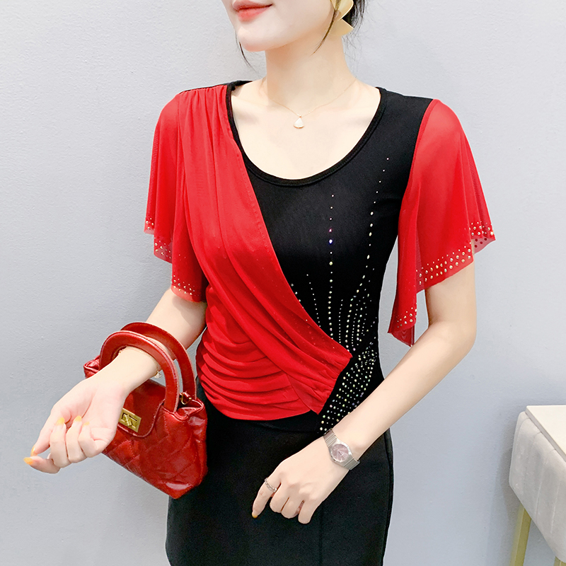 2025 Summer Women's Mesh Top:  - Beaded Trim Fringe 评论和价格