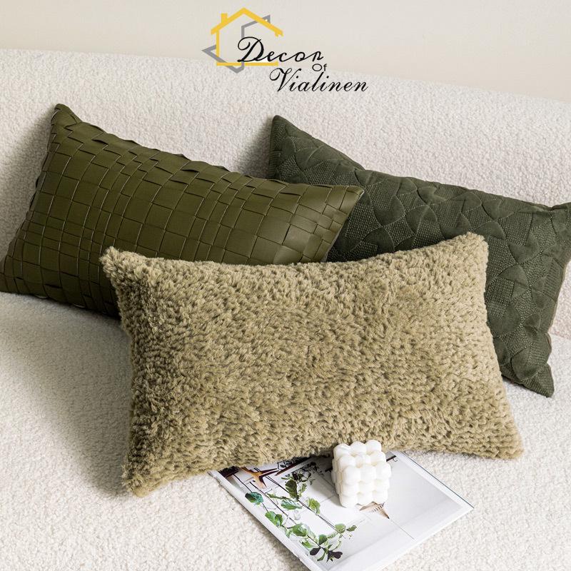 Green waist pillow, minimalist - Velvet Ribbon Roll 评论和价格