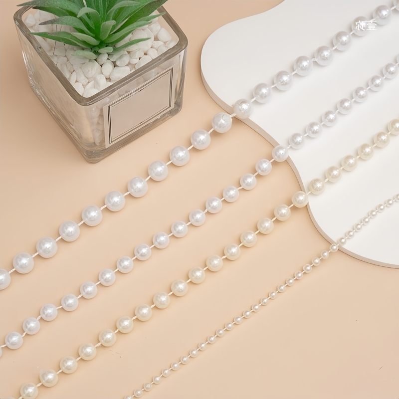2/5m ABS Imitation Pearl Bead  - Pearl Trim Chain 评论和价格