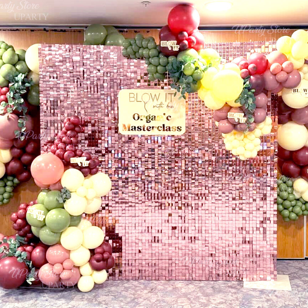 Shinny Pink Wall Backdrops Pan - Sequin Fabric Panel 评论和价格