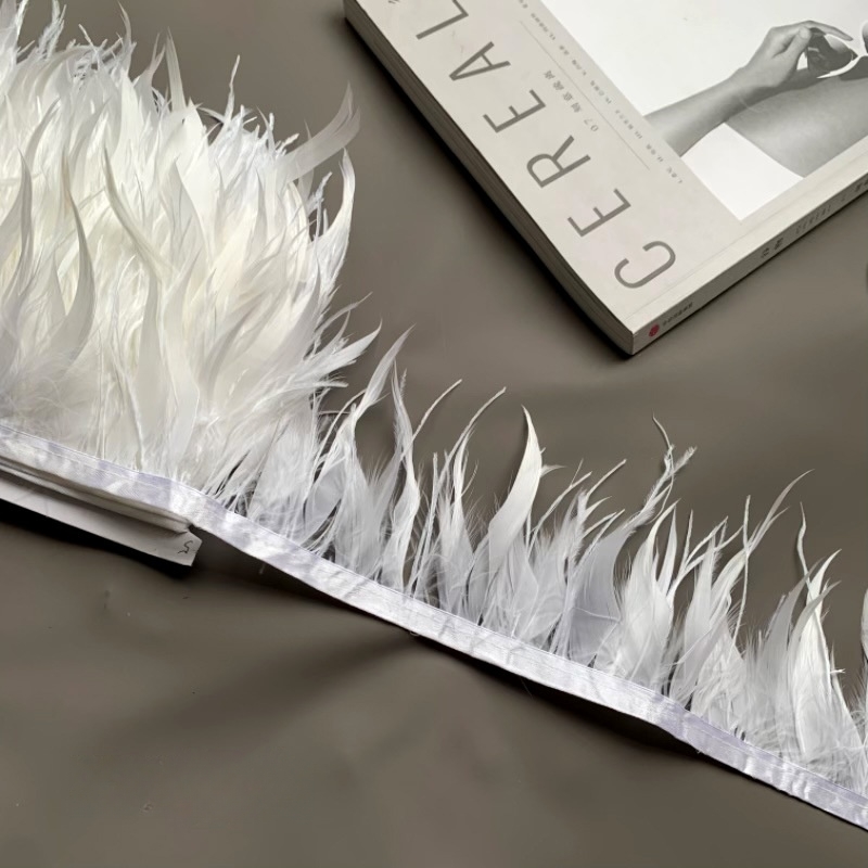 10M Colorful Ostrich Feather T - Fringe Ribbon Sewing 评论和价格
