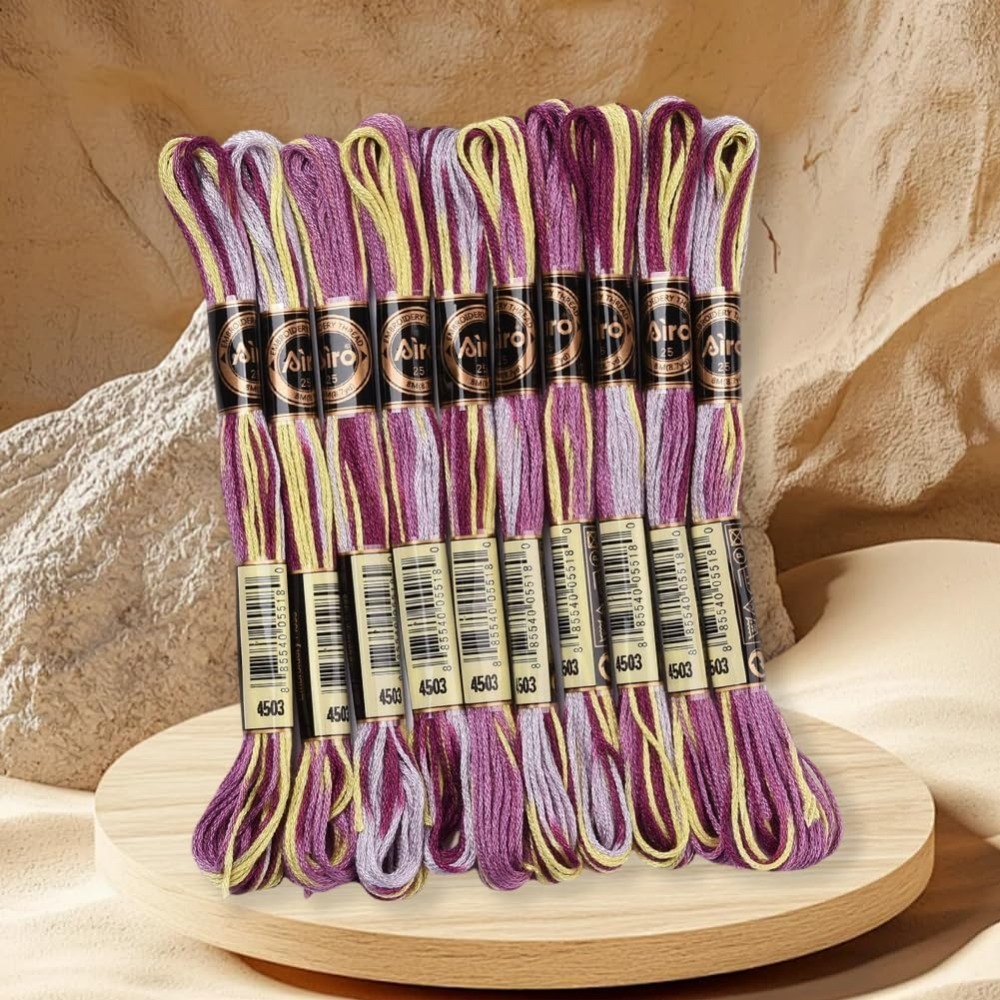 6 Strands Purple Variegated Em - Embroidery Embellishments 评论和价格