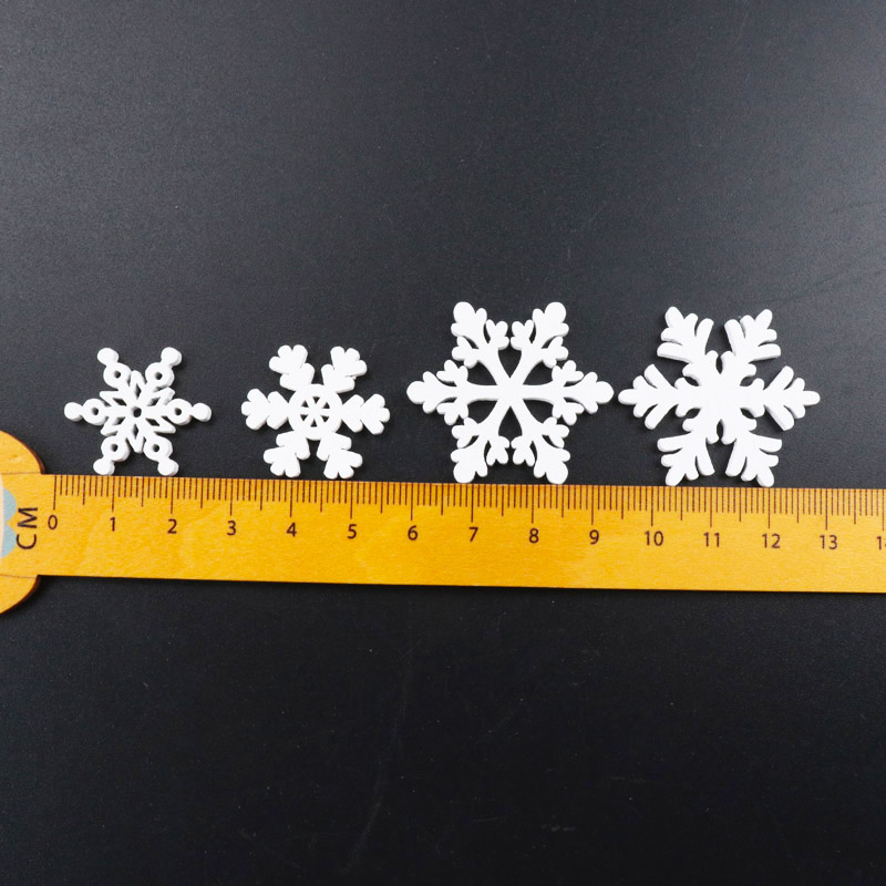 20Pcs Wooden Christmas Snowfla - Christmas Craft Embellishment 评论和价格
