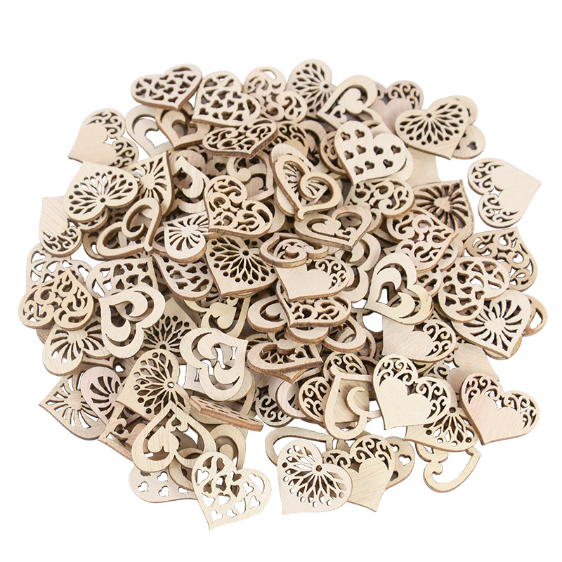 50/100pcs Hollowed Heart Patte - Embellishments For Scrapbooking 评论和价格
