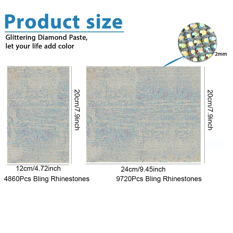 9720/4860Pcs Bling Rhinestone  - Hotfix Rhinestone Sheet 评论和价格