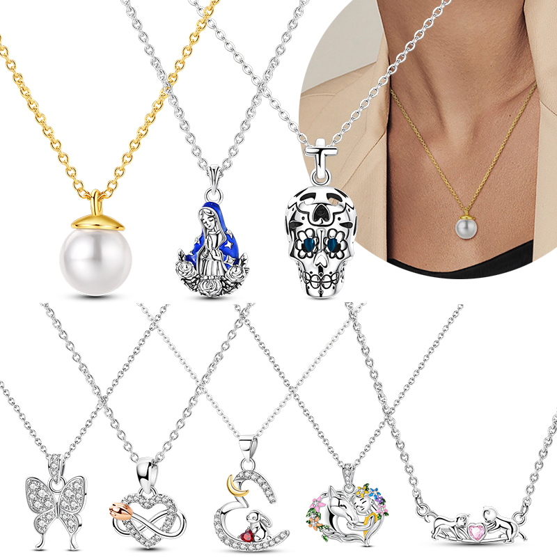 Original 925 Sterling Silver N - Pearl Trim Chain 评论和价格