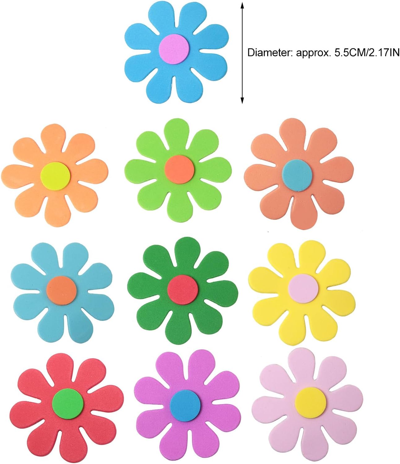 3D flower foam stickers Spring - Embellishment Crafts 评论和价格