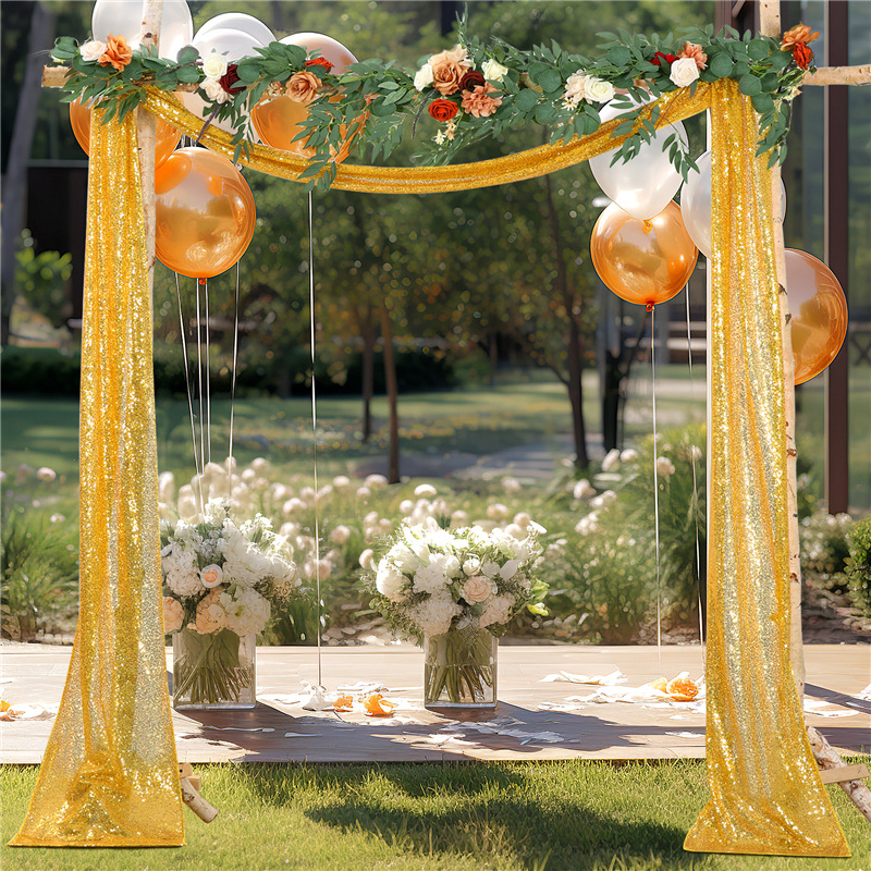 Wedding Arch Draping Fabric, 1 - Sequin Fabric Panel 评论和价格