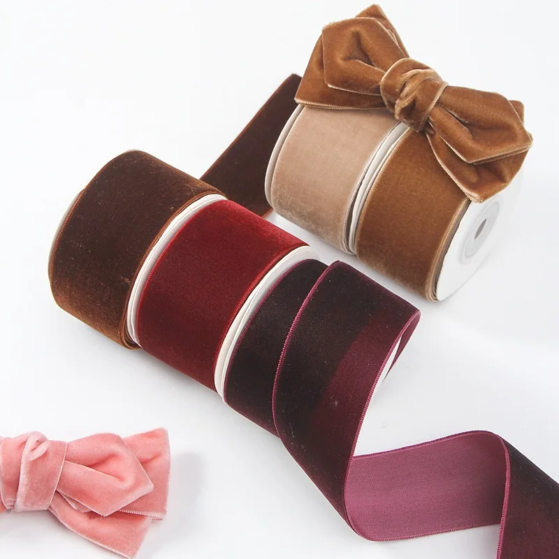 Classic 5yards 6mm-38mm Single - Velvet Ribbon Roll 评论和价格