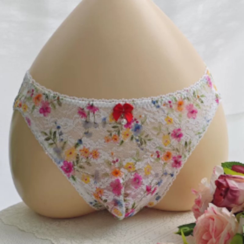 Sheer Sexy Man's Lace Panties  - Embroidery Embellishments 评论和价格