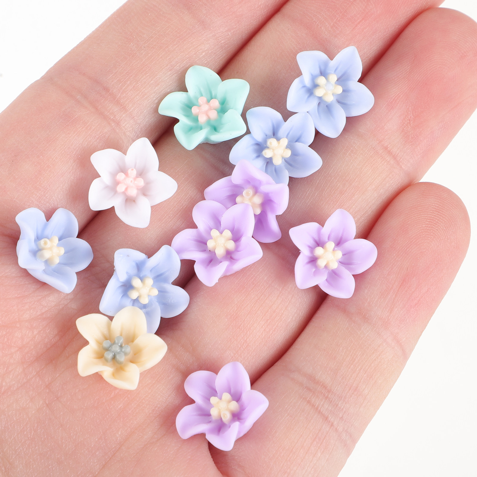 200Pcs Unique Resin Flower Emb - Embellish Craft 评论和价格