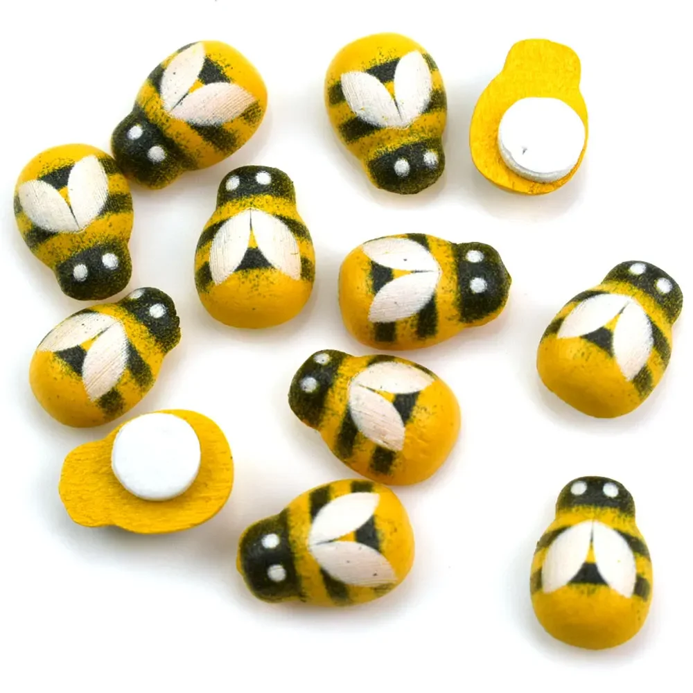 50pcs Yellow Wood Glue Buttons - Embellishment Glue Craft 评论和价格