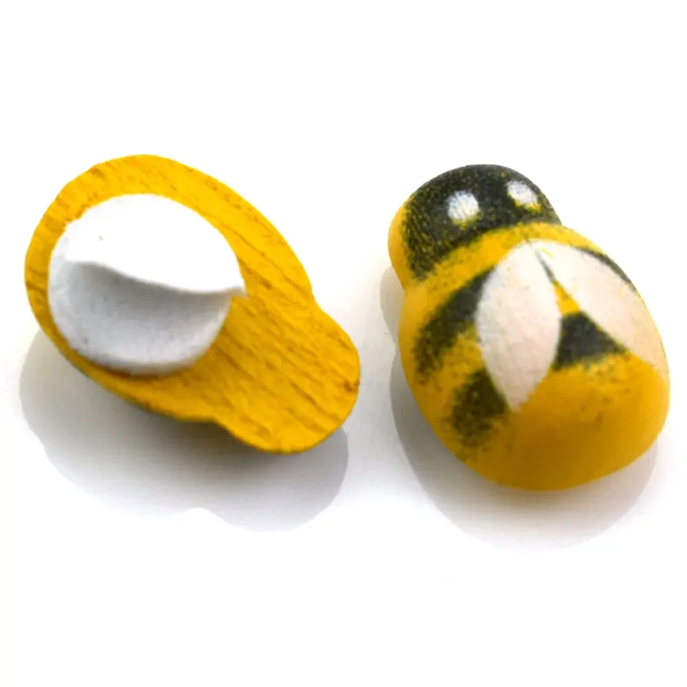 50pcs Yellow Wood Glue Buttons - Embellishment Glue Craft 评论和价格