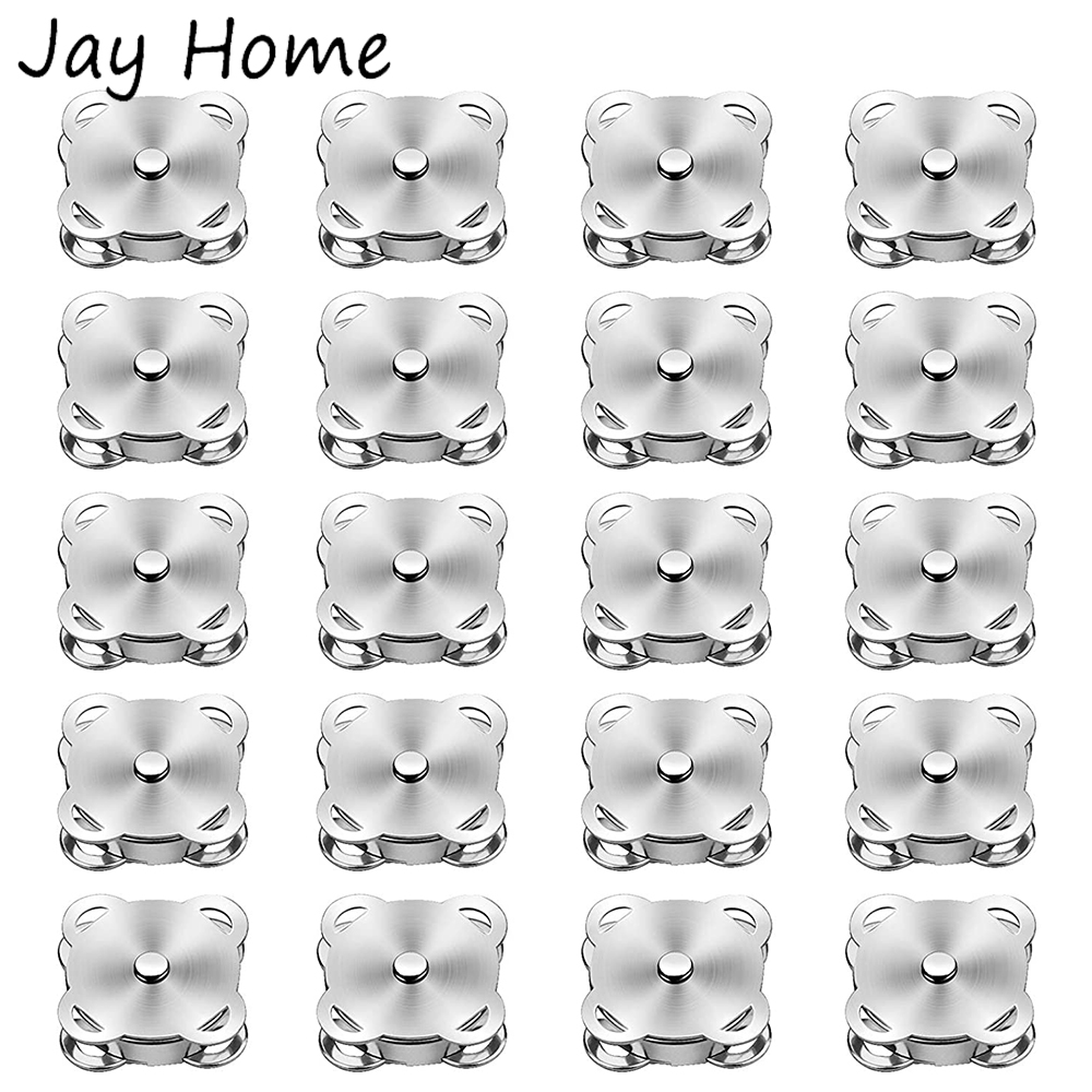 20 Sets Magnetic Button Metal  - Iron On Stud Set 评论和价格