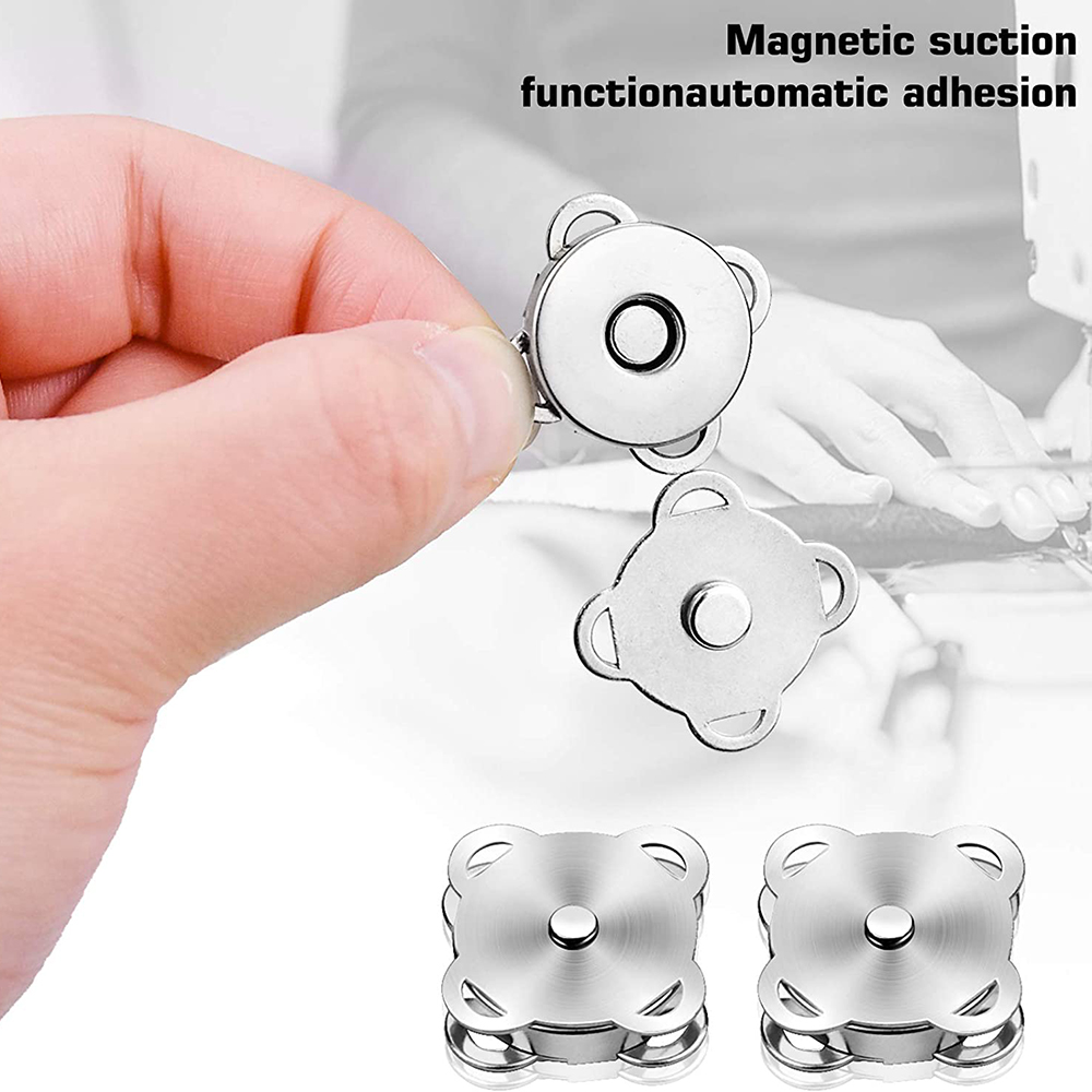 20 Sets Magnetic Button Metal  - Iron On Stud Set 评论和价格