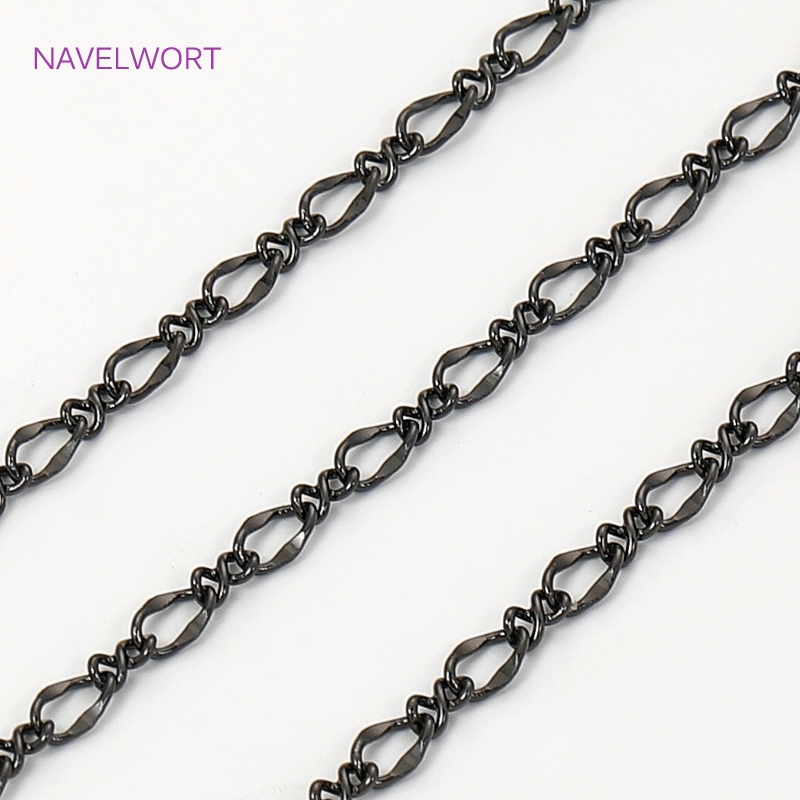 Black Color Oval Thin Chains F - Embroidery Craft 评论和价格