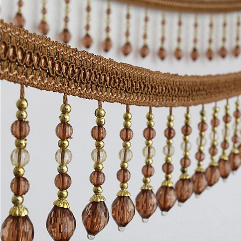 12yards Briaded Hanging Beads  - Fringe Ribbon Sewing 评论和价格