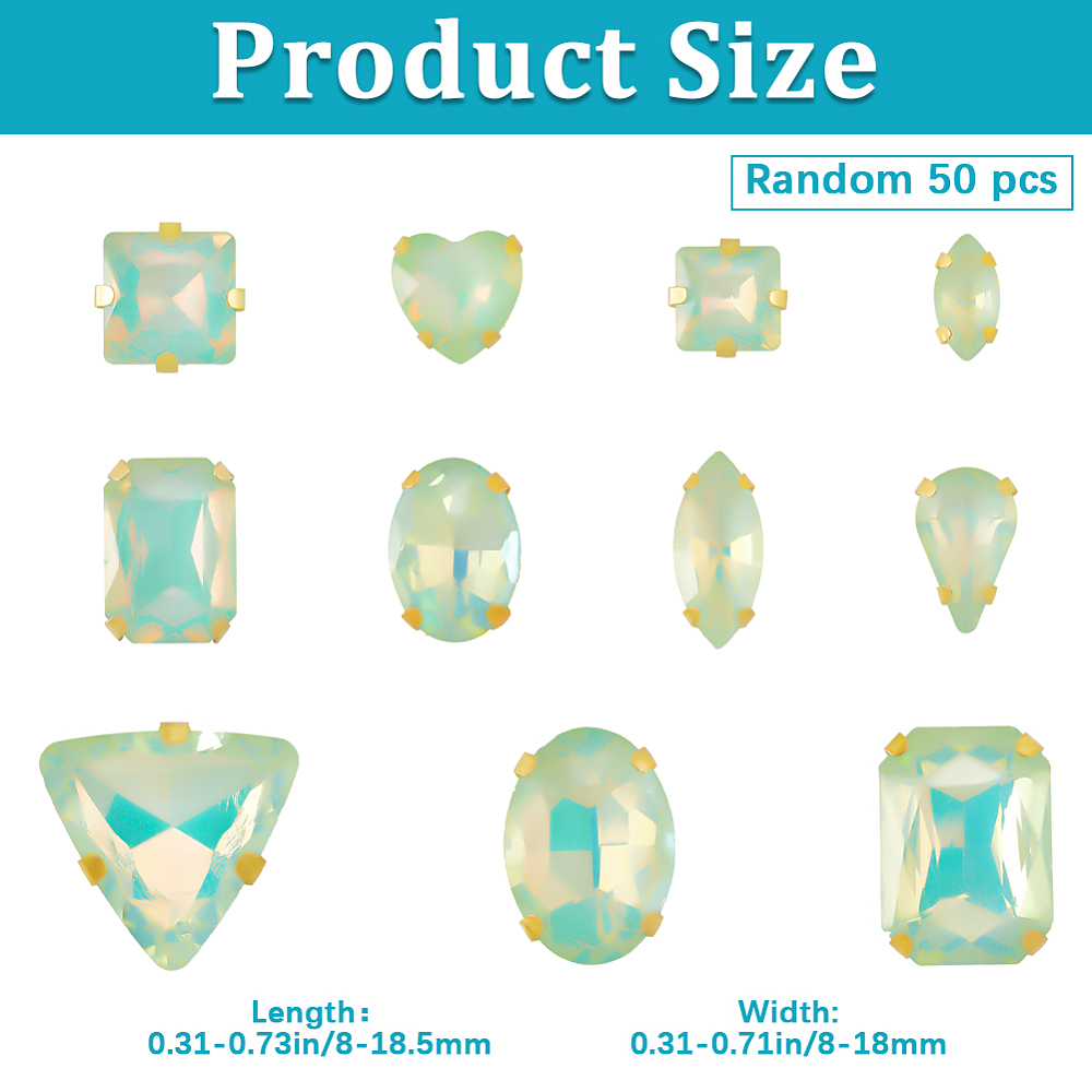 50Pcs Sew On Rhinestones Mixed - Sew On Rhinestone 评论和价格
