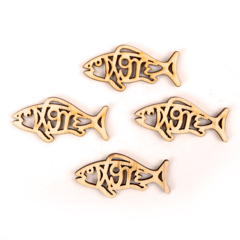 Wooden Cute Fish Shape Arts Pa - Embellishments For Scrapbooking 评论和价格
