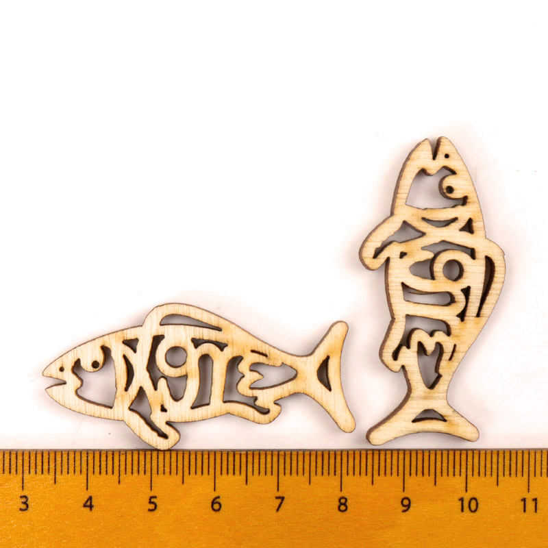 Wooden Cute Fish Shape Arts Pa - Embellishments For Scrapbooking 评论和价格