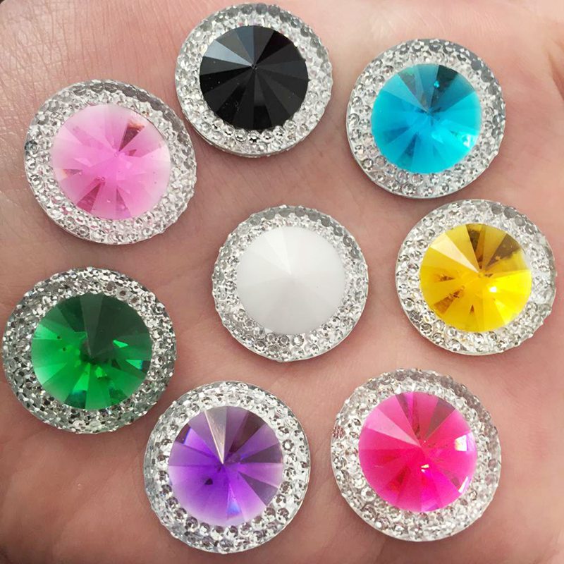 Resin 10/12/16mm Double Color  - Embellishment Glue Craft 评论和价格