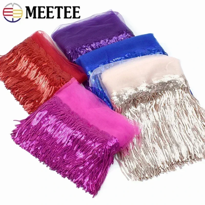2/5/10Yards Sequin Embroidery  - Fringe Ribbon Sewing 评论和价格