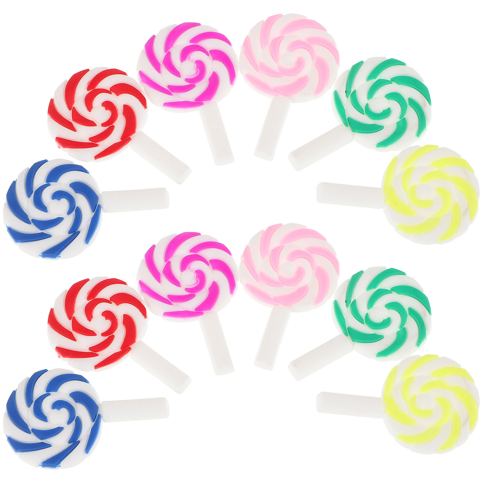 36Pcs Vibrant Rainbow Lollipop - Embellish Craft 评论和价格