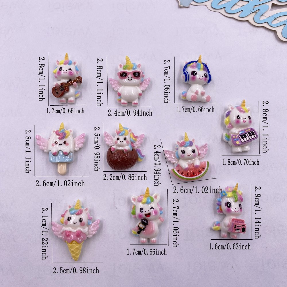 10pcs Resin Colorful Cartoon R - Christmas Craft Embellishment 评论和价格