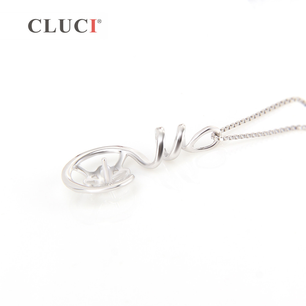 CLUCI 925 Sterling Silver Pend - Pearl Trim Chain 评论和价格
