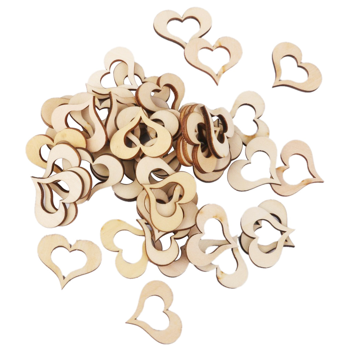 50Pcs Wood Color Basswood Natu - Embellishments For Scrapbooking 评论和价格