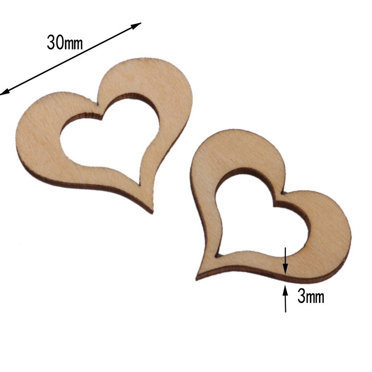 50Pcs Wood Color Basswood Natu - Embellishments For Scrapbooking 评论和价格