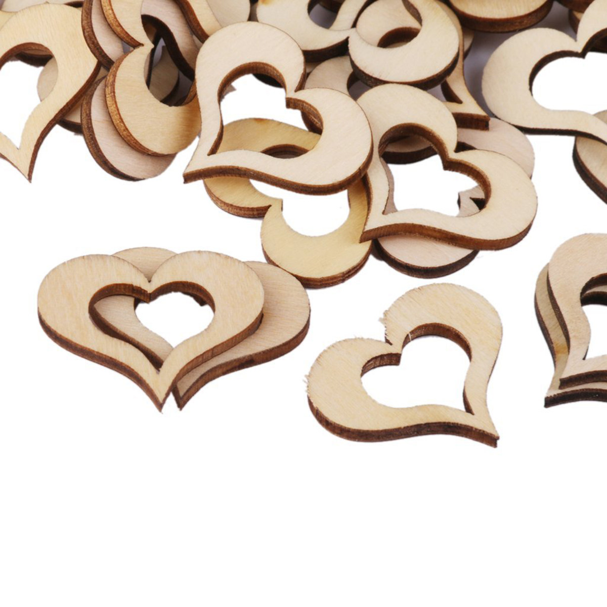 50Pcs Wood Color Basswood Natu - Embellishments For Scrapbooking 评论和价格