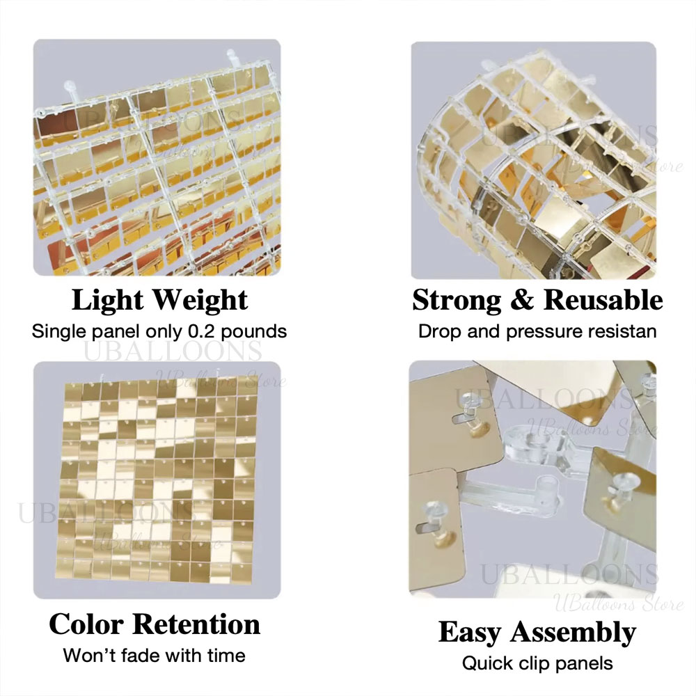 Iridescent Silver Shimmer Wall - Sequin Fabric Panel 评论和价格