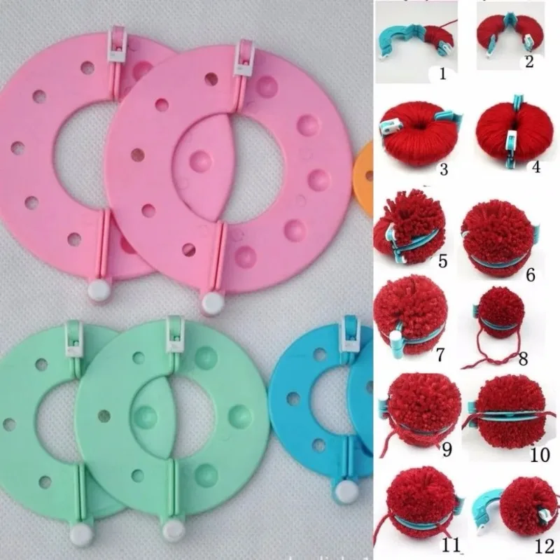 8PCS 4Sizes Fluff Ball Weaver  - Pom Pom Maker Tool 评论和价格