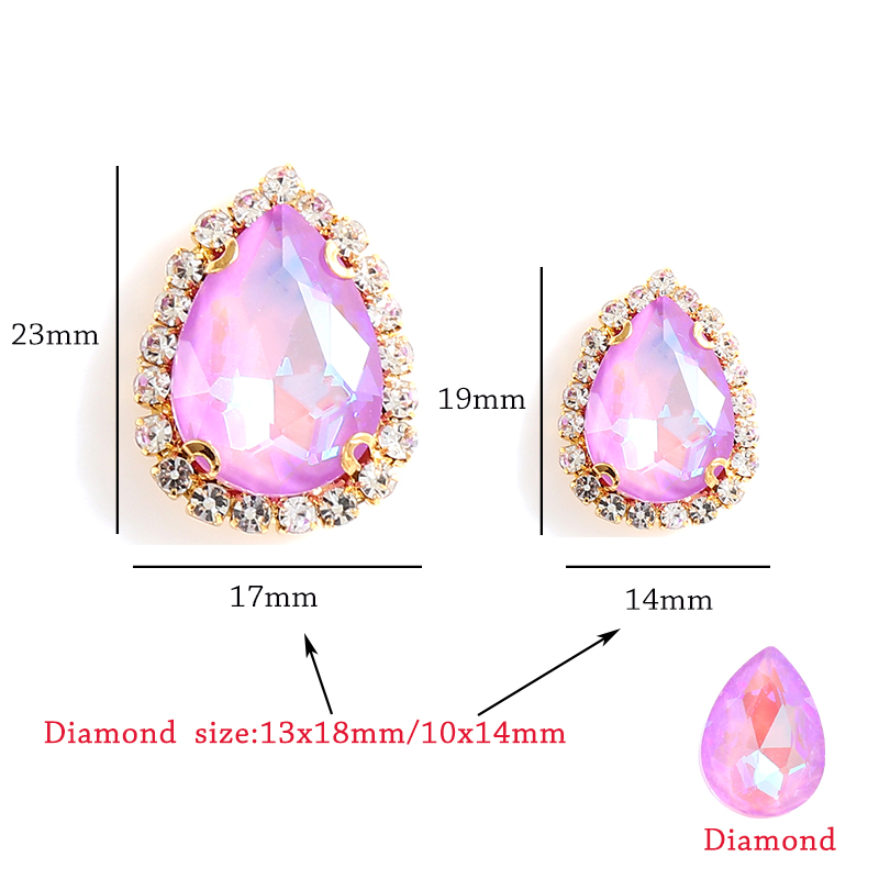 Mocha 10x14mm 13x18mm Teardrop - Sew On Rhinestone 评论和价格
