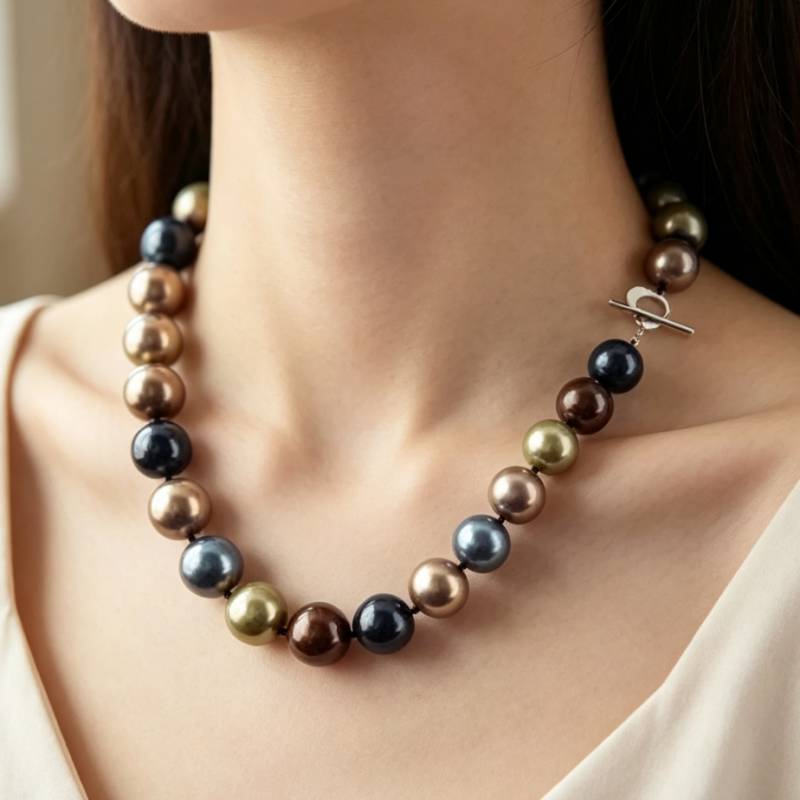 Huge 12mm Multicolor Round Sou - Pearl Trim Chain 评论和价格