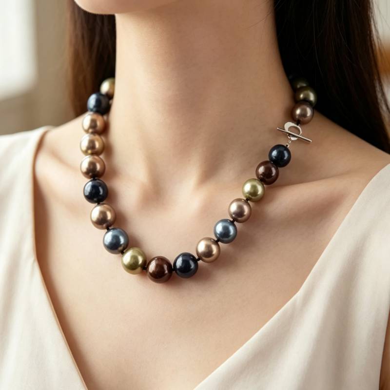 Huge 12mm Multicolor Round Sou - Pearl Trim Chain 评论和价格