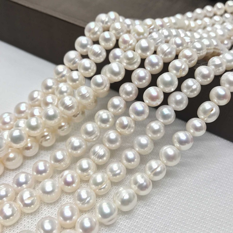 8-9mm Natural Freshwater Pearl - Pearl Trim Chain 评论和价格