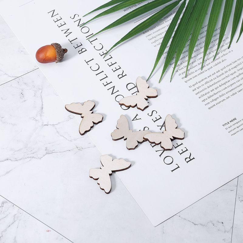 50 Pcs for Butterfly Wooden Sl - Christmas Craft Embellishment 评论和价格