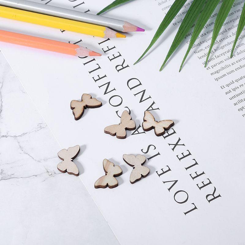 50 Pcs for Butterfly Wooden Sl - Christmas Craft Embellishment 评论和价格
