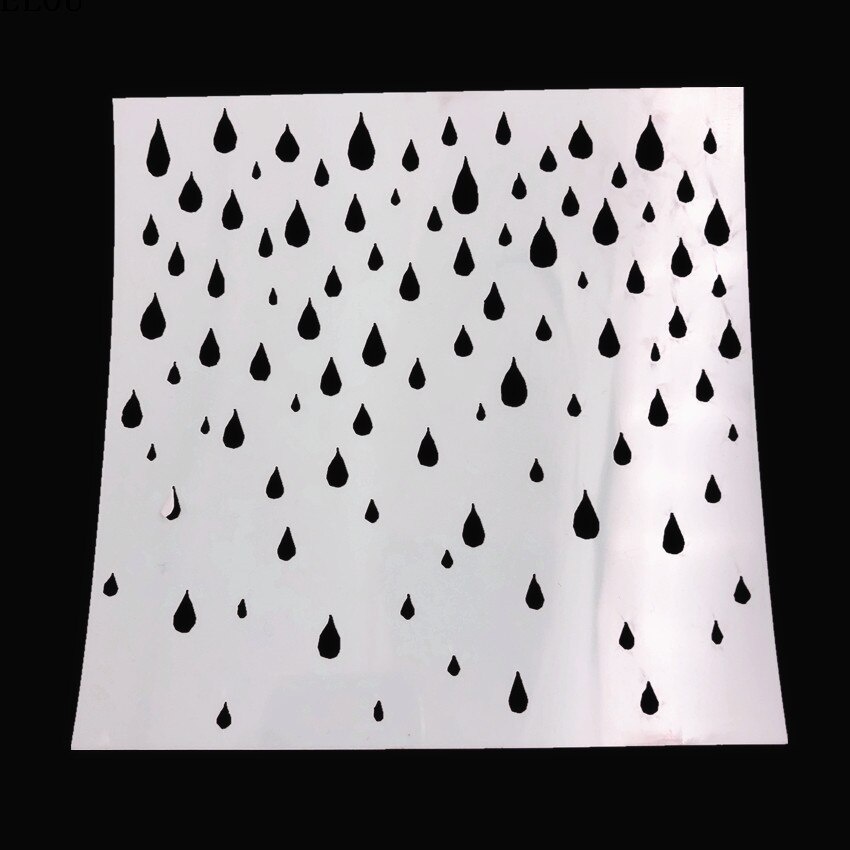 15*15 Raindrops Scrapbook Sten - Embellishments For Scrapbooking 评论和价格