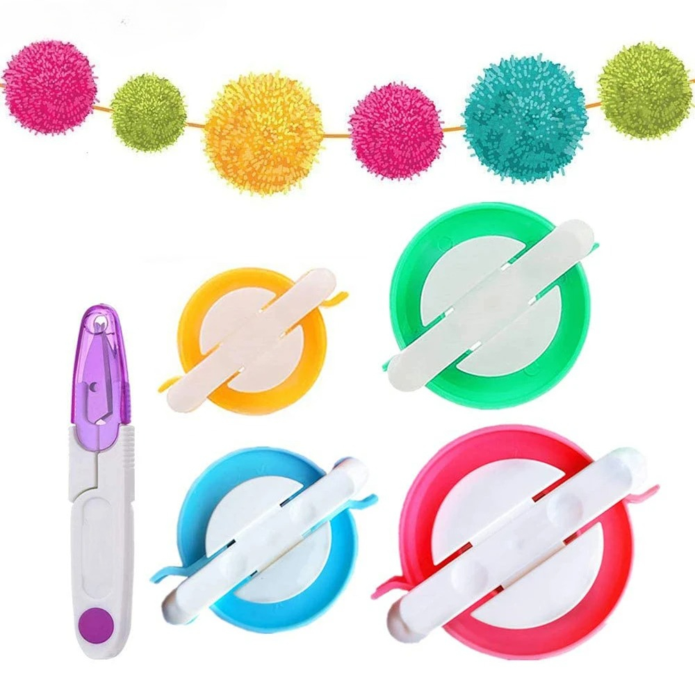 4-Size Pom Pom Maker Kit with  - Pom Pom Maker Tool 评论和价格